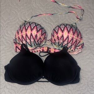 Victoria secret Padded multicolored and Black push-up Women's Bikini Tops